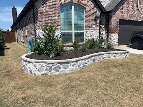 raised garden stone wall